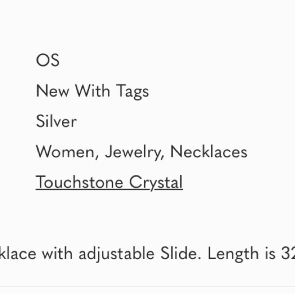 Touchstone Adjustable Crystal Pendant Necklace, A… - image 3